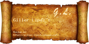 Giller Lipót névjegykártya